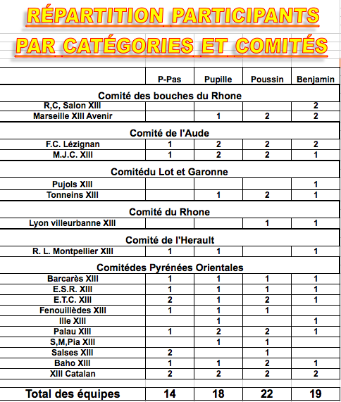 Participants tournoi 2010